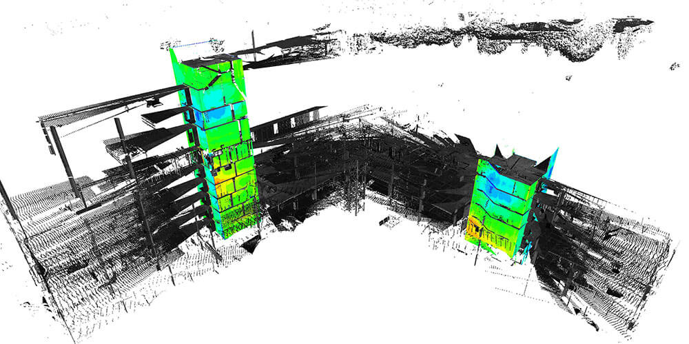 Figure 5. Core wall plumbness