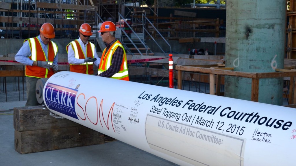 The Conco Companies New Los Angeles Federal Courthouse Steel Topping Out