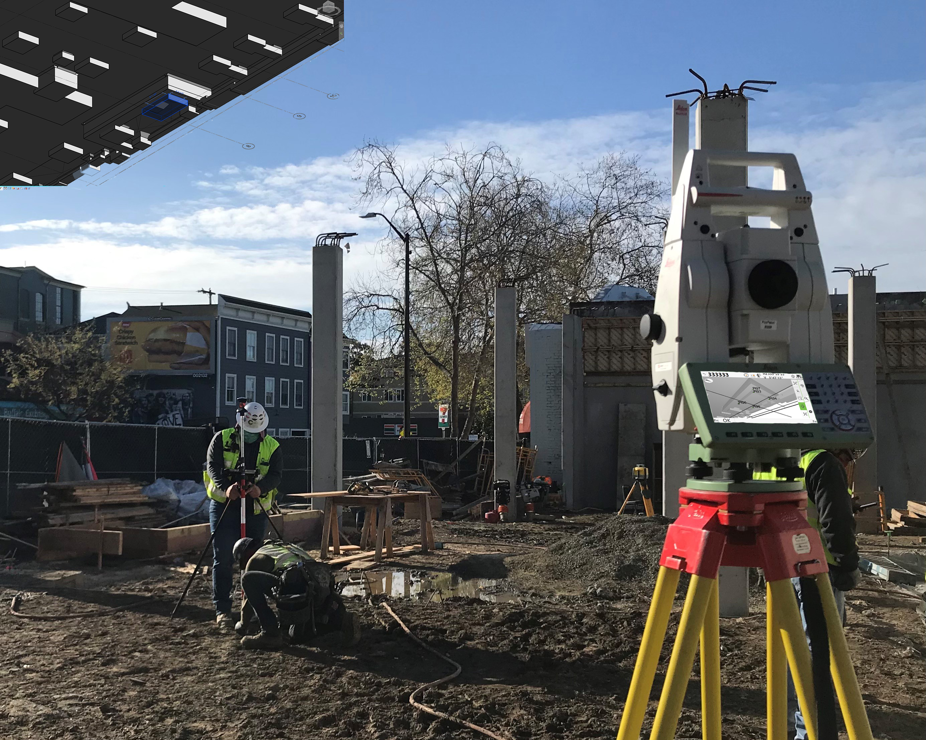 Robotic Total Station with model