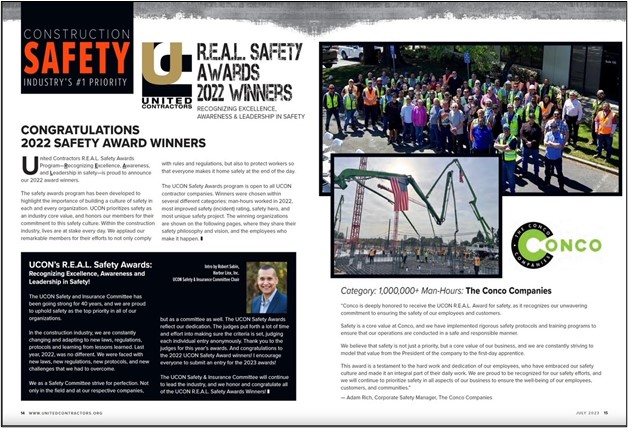 UCON Safety Award 2023